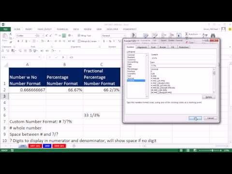 Excel Büyü Hüner 1067: Excel Gibi Kesirli Yüzde Görüntüleme: 33 %1/3 Veya % 3/10