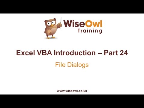 Excel Vba Giriş Bölüm 24 - Dosya İletişim Kutuları