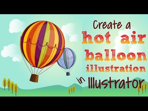 Illustrator-Bir Sıcak Hava Balonu Resim Çizmek