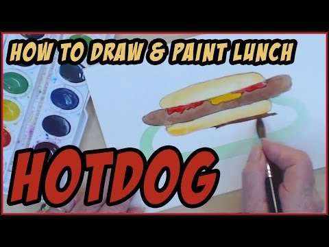 Dersler Çocuklar İçin Boyama | Nasıl Çizmek Ve Bir Hotdog Boya | Cp