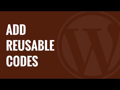 Nasıl Wordpress Yeniden Kullanılabilir Kodları Eklemek İçin Mesajlar Ve Sayfaları