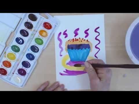 Çocuklar İçin Basit Resim Dersleri | Nasıl Çizmek Ve Çörek Boya | Cp