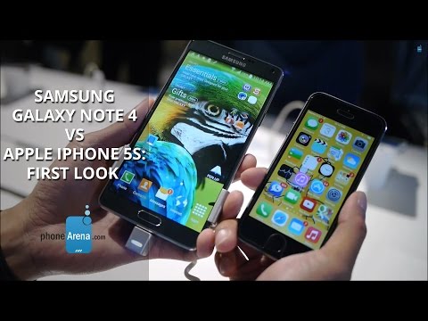 Samsung Galaxy Not 4 Vs Apple İphone 5'ler: İlk Bakış