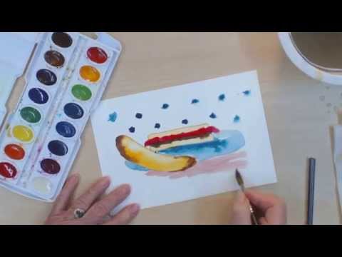 Çocuklar İçin Basit Resim Dersleri | Nasıl Çizmek Ve Fıstık Ezmesi Sandviç Boya | Cp