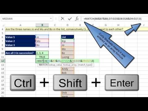 Bay Excel Ve Excelisfun Hile 165: Arama İçin Bulmak Üç Değerleri İçinde A Satır