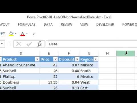 Excel 2013 Powerpivot Temelleri #02: Büyük Olmayan Normalleştirilmiş Veri Dosya Boyutunu Azaltmak İçin Kümesi Alma
