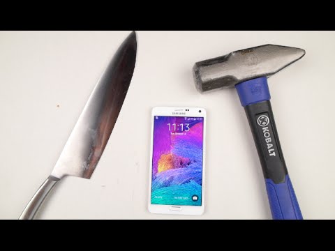Samsung Galaxy Not 4 Çekiç Ve Bıçak Test