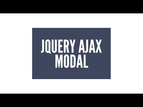 Jquery Ajax Modal/lightbox Eklentisi: Giriş (1/3)