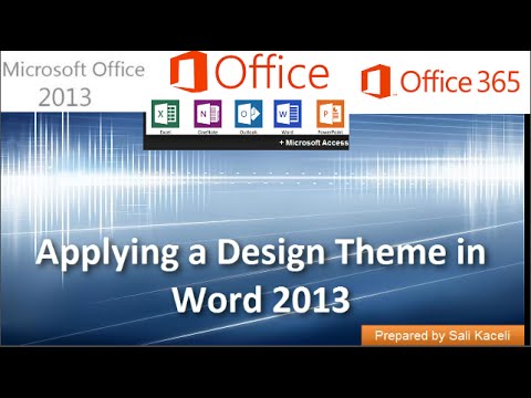 10. Kelime (Sözcük 2013 Yılında Tasarım Tema Uygulamak) 2013 Yılında Tasarım Seçeneğini Kullanarak