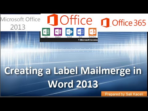 15. Word 2013 Yılında Etiketler İçin Bir Adres Mektup Birleştirme Oluşturma