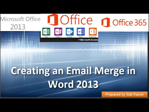 17. Word 2013 Yılında Bir E-Posta Birleştirme Oluşturma