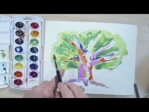 Birçok Ağaç Renkleri Suluboya Speedpaint | Cp