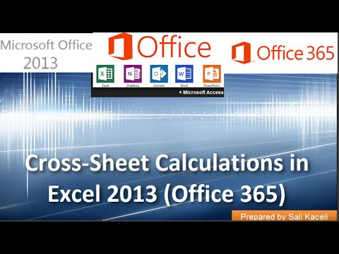 Çapraz Sayfa Hesaplamalar Excel 2013 (Office 365): Bölüm 8 18