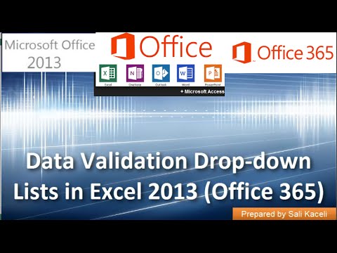 Veri Doğrulama Açılan Listeleri Ve Excel 2013 (Office 365) Kullanma: Bölüm 13 18
