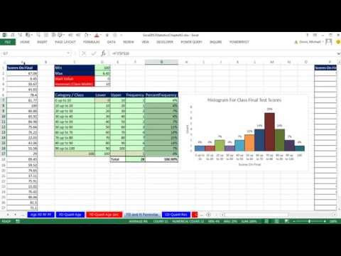 Excel 2013 İstatistiksel Analiz #8: Sıklık Dağılımları, Çubuk Grafikler, Eğriltme, Nicel Değişken