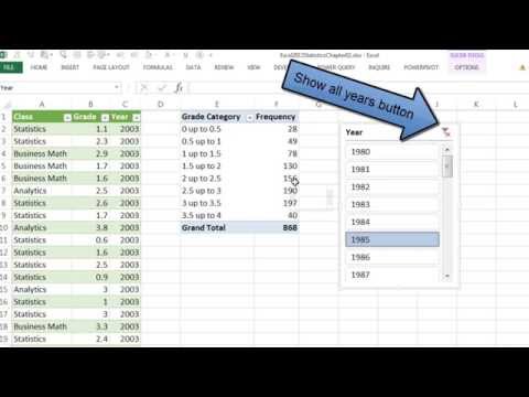 Excel 2013 İstatistiksel Analizi #11: Güç Sorgu Birden Çok Metin Dosyalarını İçe, Çubuk Grafik Yıllara Göre Sınıf
