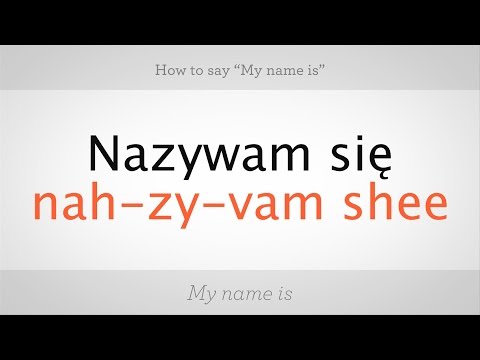 "benim Adım" Lehçe Söylemek Nasıl | Lehçe Dersi