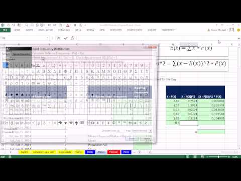 Excel 2013 İstatistiksel Analizi #31: Ayrık Olasılık Dağılımı Oluşturmak, Ortalama Ve Sd Hesaplamak