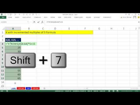 Excel Sihir Numarası 1184: Alfa Sayısal Serisi X 20, X 25, X 39 Oluşturmak İçin Formül...