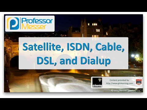 Uydu, Isdn, Kablo, Dsl Ve Çevirmeli Ağ Ağlar Comptıa Network + N10-006 - 1.4
