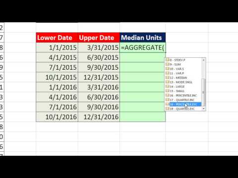 Excel Sihir Numarası 1198: Medyan Toplama İşlevini Kullanarak Her Üç Aylık Dönem İçin