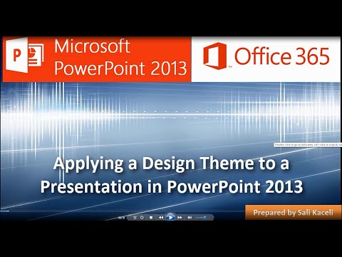 Sunuyu Powerpoint 2013 (5 / 18) İçin Tasarım Tema Uygulama