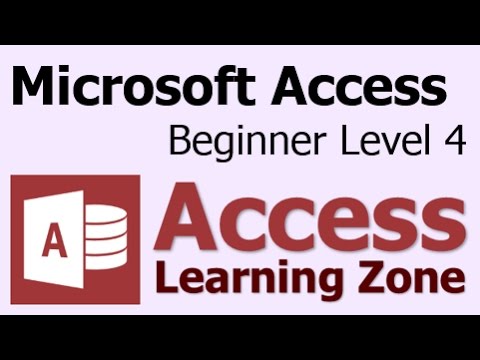 Microsoft Access Öğretici Acemi Düzey 4 Giriş