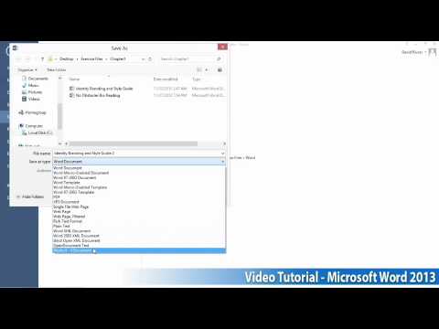 Microsoft Office Word 2013 Öğretici Adım Adım Part01 05 Kaydederek