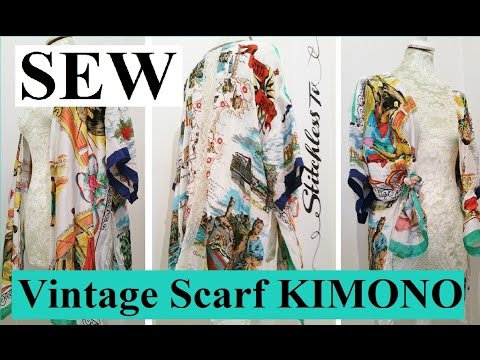 Dıy Vintage Eşarp Kimono