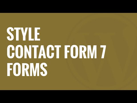 Nasıl İletişim Formu 7 Stil Formlar Wordpress
